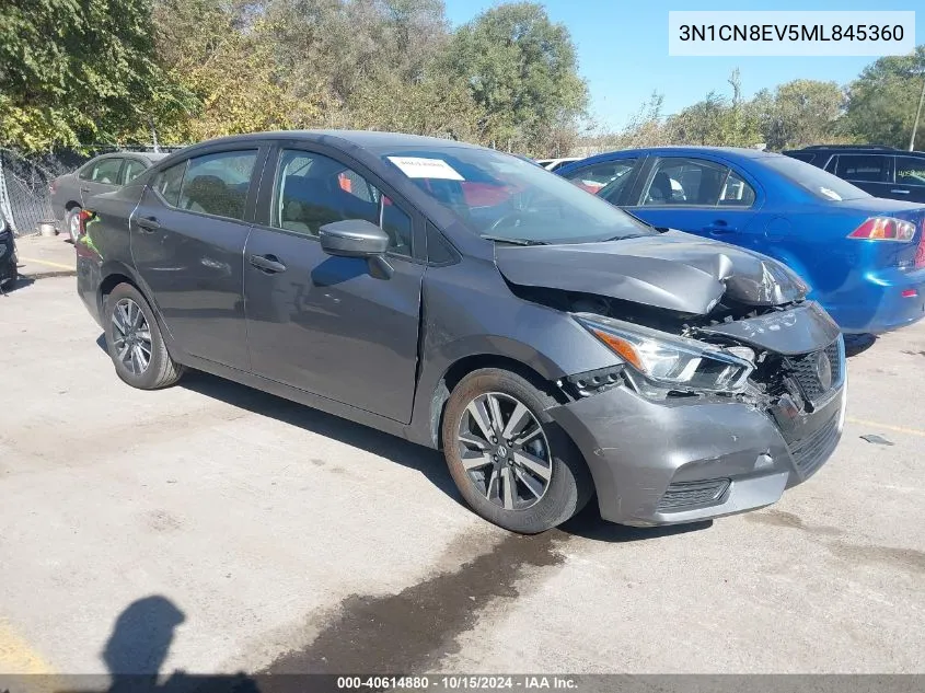 2021 Nissan Versa Sv Xtronic Cvt VIN: 3N1CN8EV5ML845360 Lot: 40614880