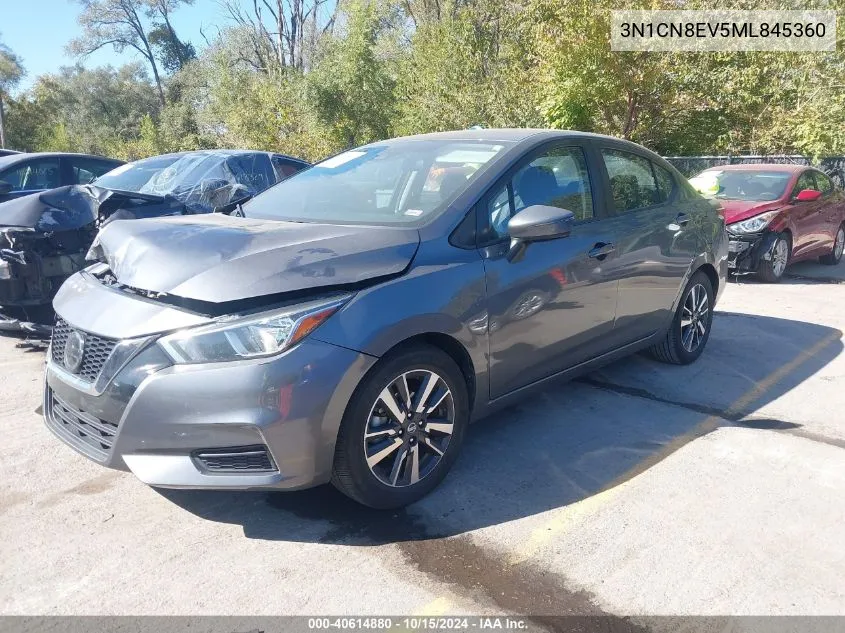 2021 Nissan Versa Sv Xtronic Cvt VIN: 3N1CN8EV5ML845360 Lot: 40614880