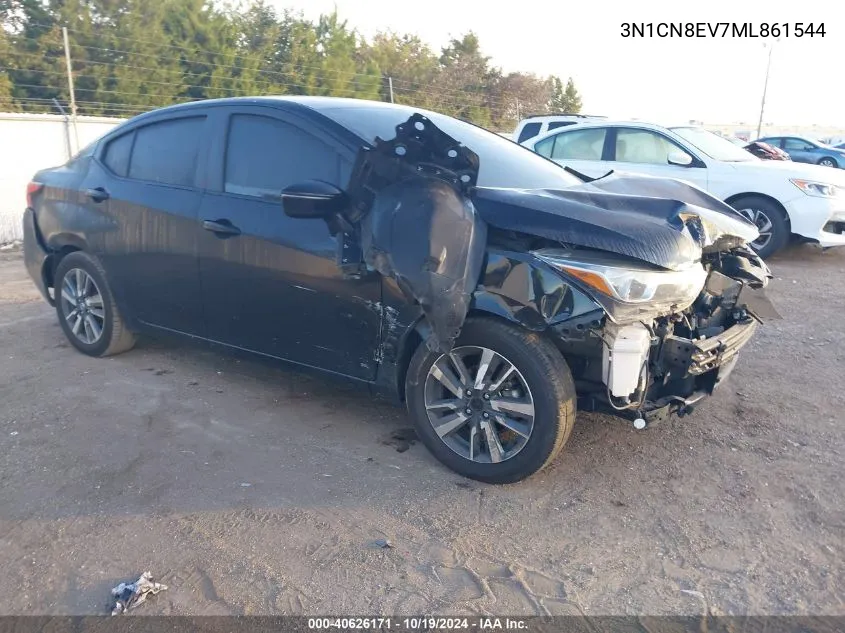 2021 Nissan Versa Sv Xtronic Cvt VIN: 3N1CN8EV7ML861544 Lot: 40626171