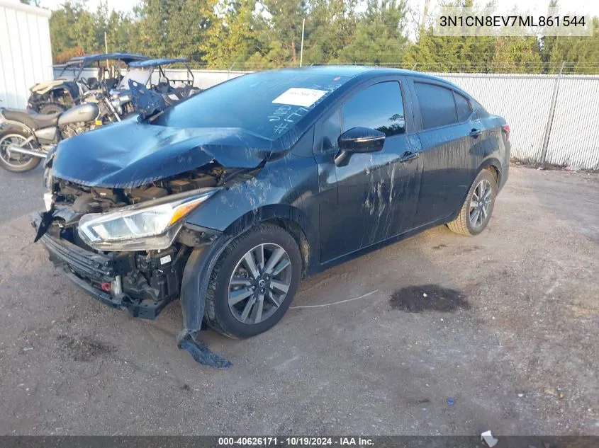 2021 Nissan Versa Sv Xtronic Cvt VIN: 3N1CN8EV7ML861544 Lot: 40626171