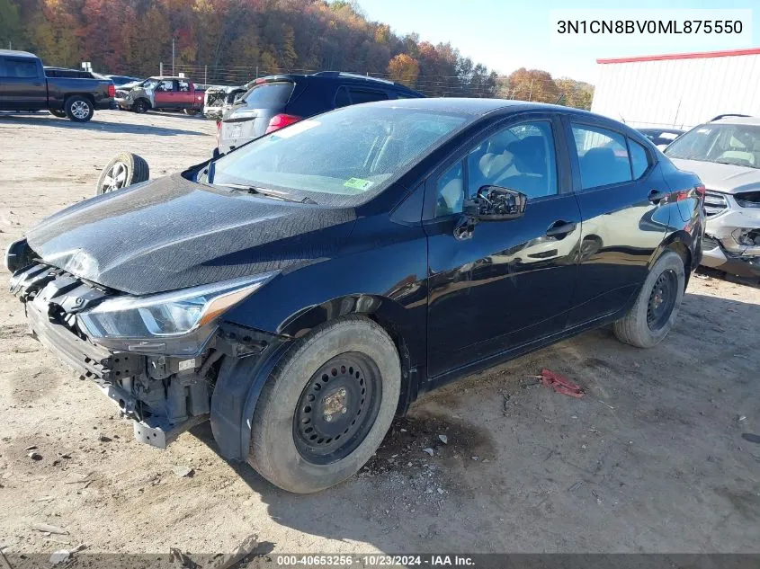 2021 Nissan Versa S 5-Speed Manual Transmission VIN: 3N1CN8BV0ML875550 Lot: 40653256