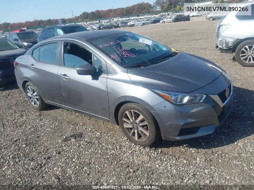 2021 Nissan Versa Sv Xtronic Cvt VIN: 3N1CN8EV7ML890266 Lot: 40667027