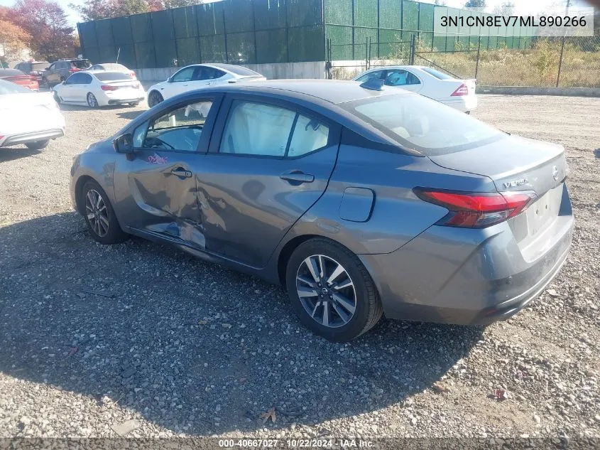 2021 Nissan Versa Sv Xtronic Cvt VIN: 3N1CN8EV7ML890266 Lot: 40667027