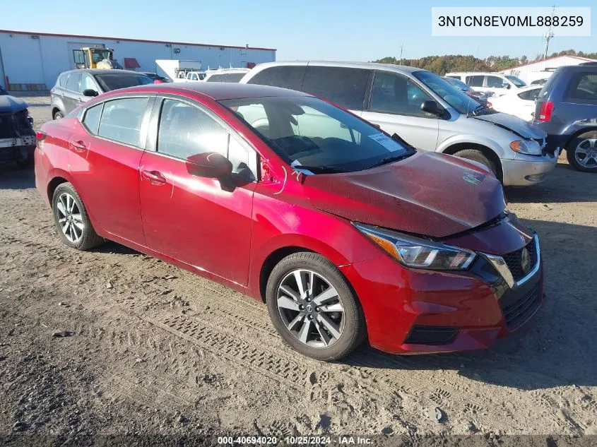 2021 Nissan Versa Sv Xtronic Cvt VIN: 3N1CN8EV0ML888259 Lot: 40694020