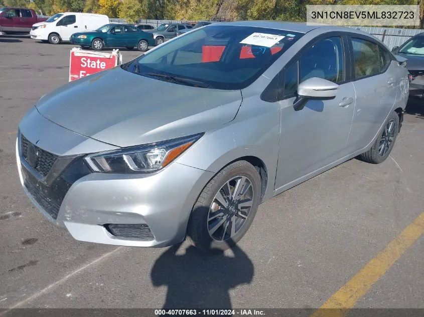 2021 Nissan Versa Sv Xtronic Cvt VIN: 3N1CN8EV5ML832723 Lot: 40707663