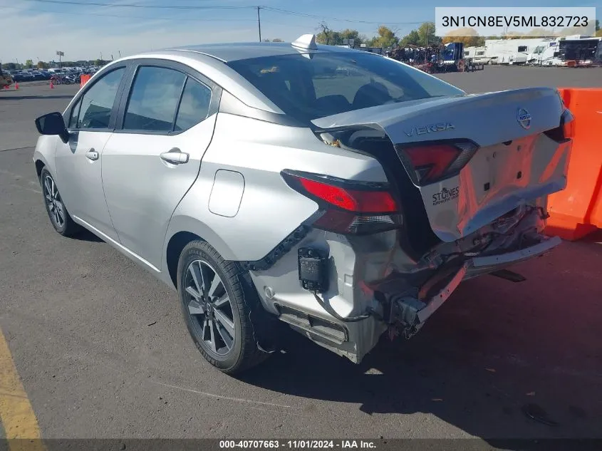 2021 Nissan Versa Sv Xtronic Cvt VIN: 3N1CN8EV5ML832723 Lot: 40707663