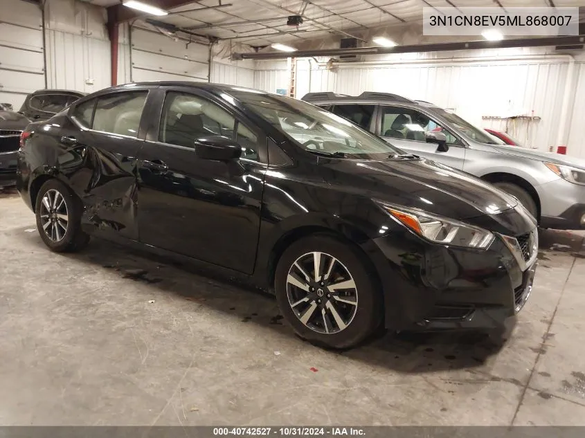 2021 Nissan Versa Sv Xtronic Cvt VIN: 3N1CN8EV5ML868007 Lot: 40742527