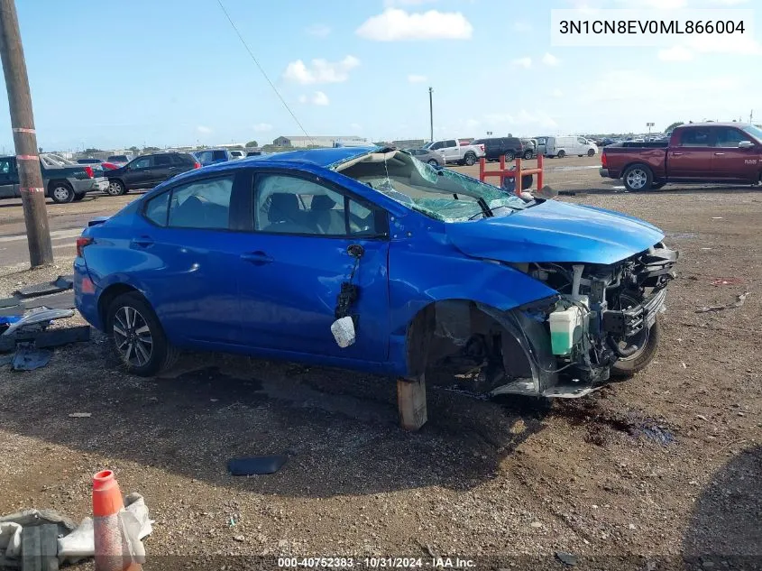 2021 Nissan Versa Sv Xtronic Cvt VIN: 3N1CN8EV0ML866004 Lot: 40752383