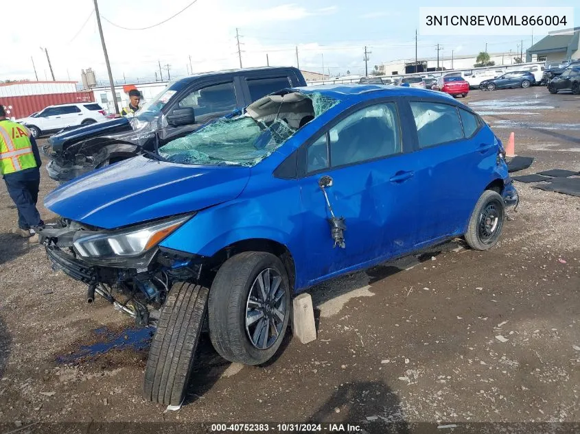 2021 Nissan Versa Sv Xtronic Cvt VIN: 3N1CN8EV0ML866004 Lot: 40752383