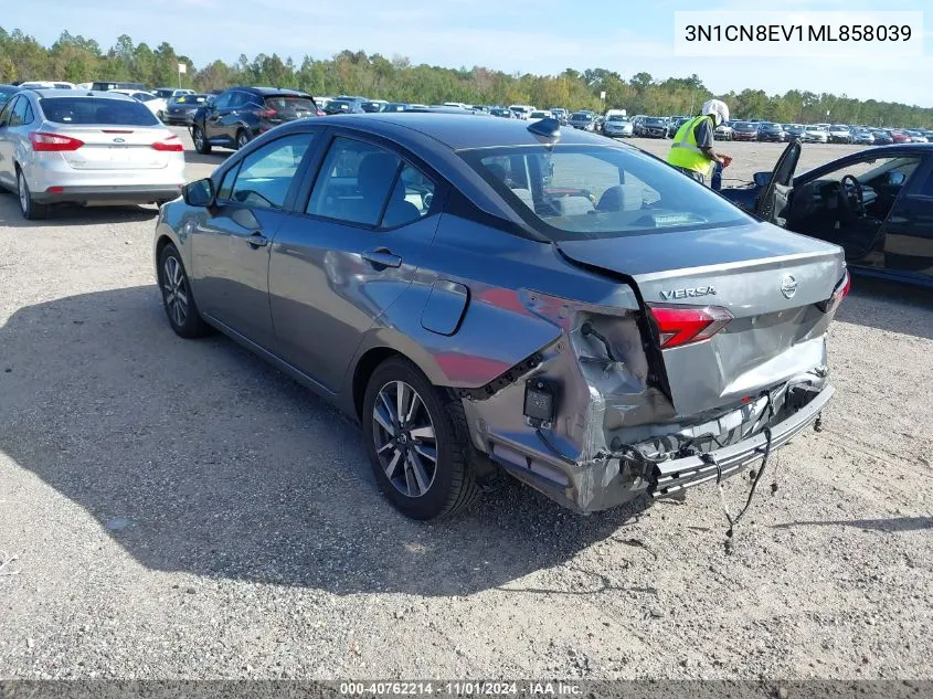 2021 Nissan Versa Sv Xtronic Cvt VIN: 3N1CN8EV1ML858039 Lot: 40762214