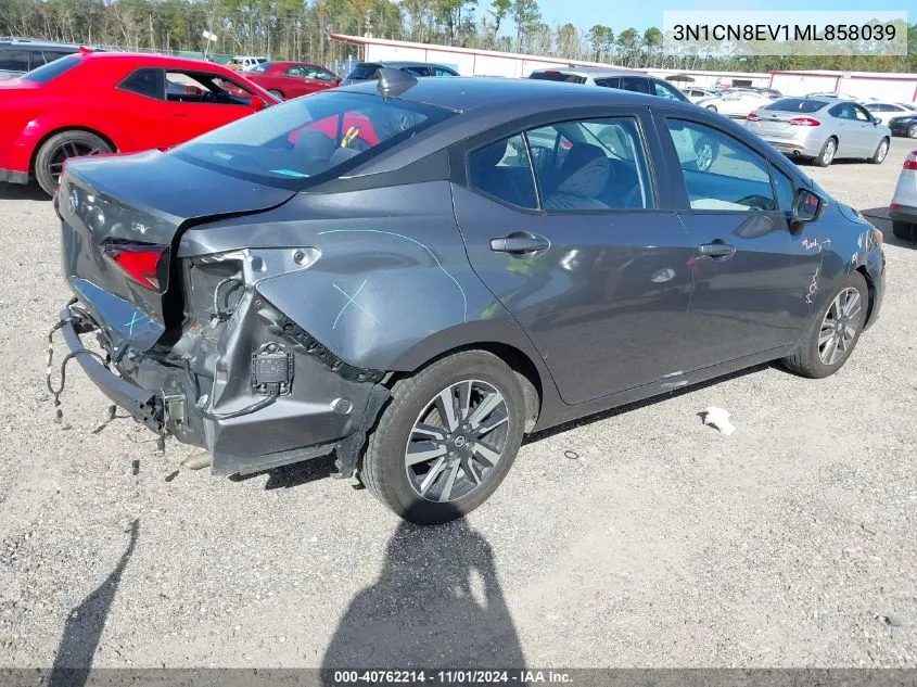 2021 Nissan Versa Sv Xtronic Cvt VIN: 3N1CN8EV1ML858039 Lot: 40762214