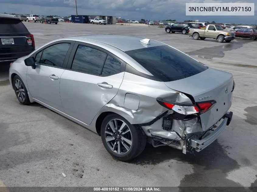 2021 Nissan Versa Sv Xtronic Cvt VIN: 3N1CN8EV1ML897150 Lot: 40810152