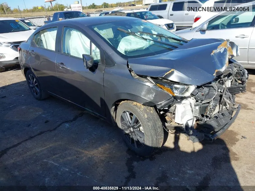 3N1CN8EV6ML824064 2021 Nissan Versa Sv Xtronic Cvt