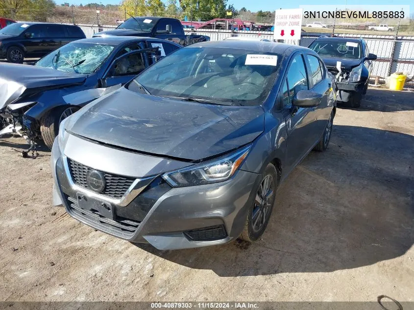 3N1CN8EV6ML885883 2021 Nissan Versa Sv Xtronic Cvt