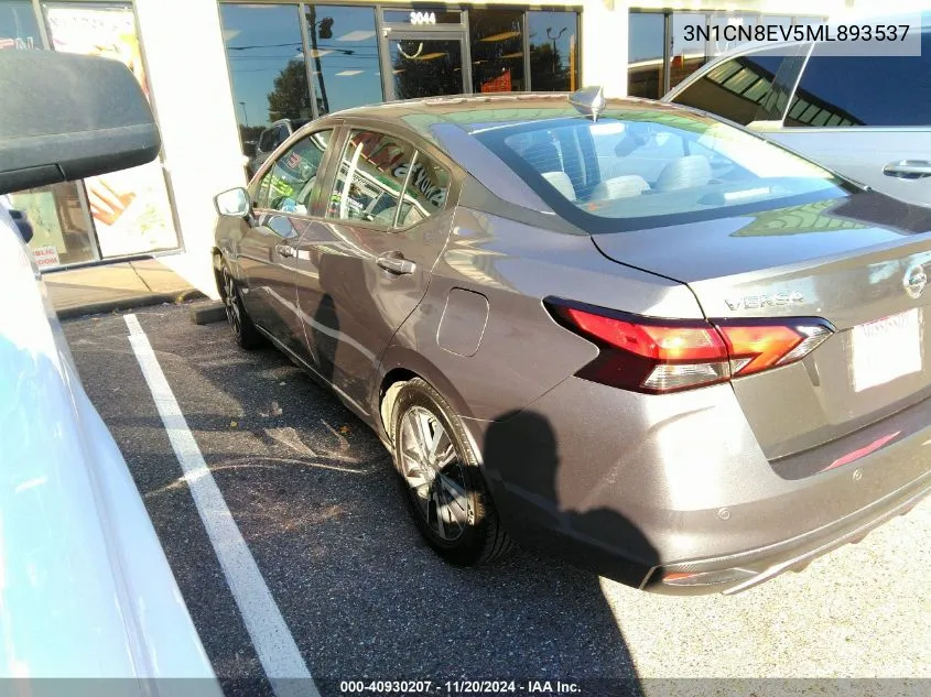 2021 Nissan Versa Sv Xtronic Cvt VIN: 3N1CN8EV5ML893537 Lot: 40930207