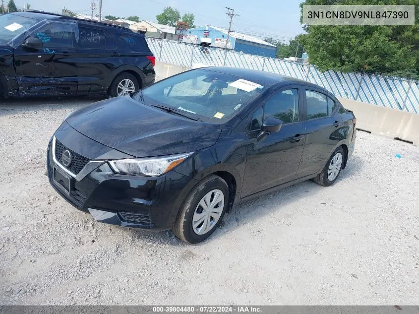 2022 Nissan Versa 1.6 S Xtronic Cvt VIN: 3N1CN8DV9NL847390 Lot: 39804480