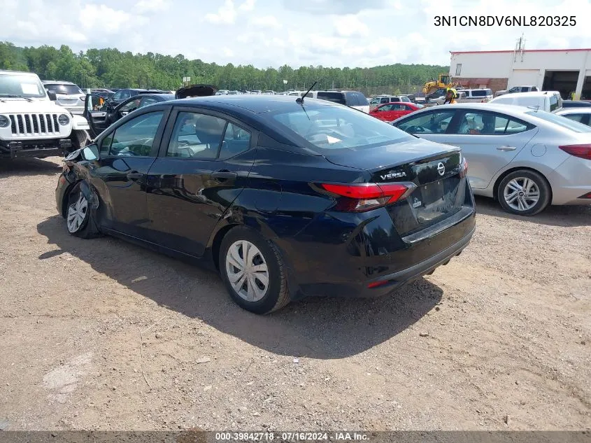 2022 Nissan Versa 1.6 S Xtronic Cvt VIN: 3N1CN8DV6NL820325 Lot: 39842718