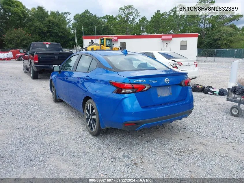 2022 Nissan Versa 1.6 Sr Xtronic Cvt VIN: 3N1CN8FV8NL832389 Lot: 39921607