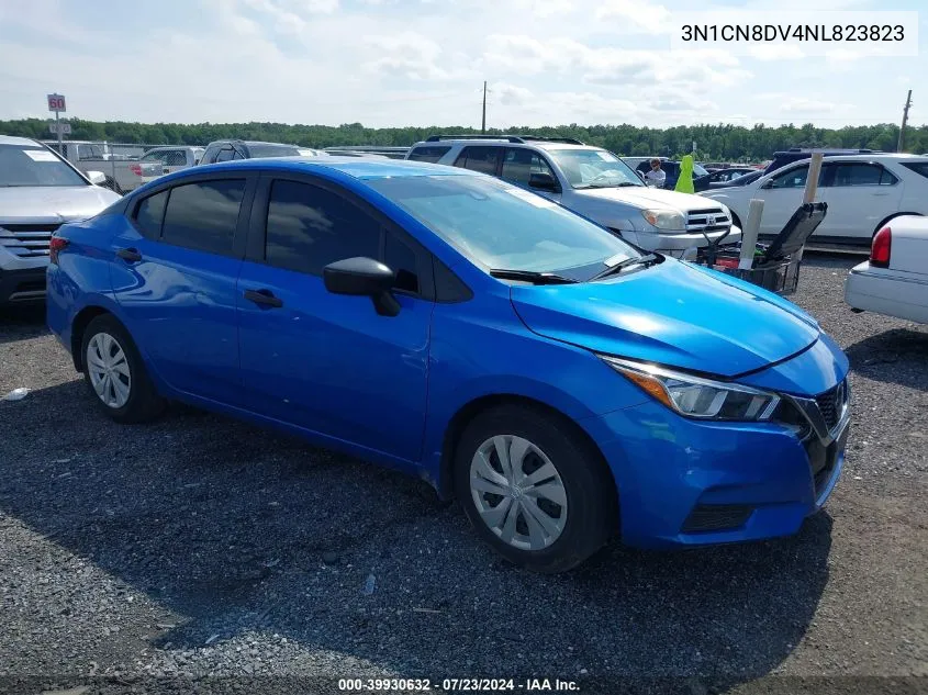 2022 Nissan Versa 1.6 S Xtronic Cvt VIN: 3N1CN8DV4NL823823 Lot: 39930632