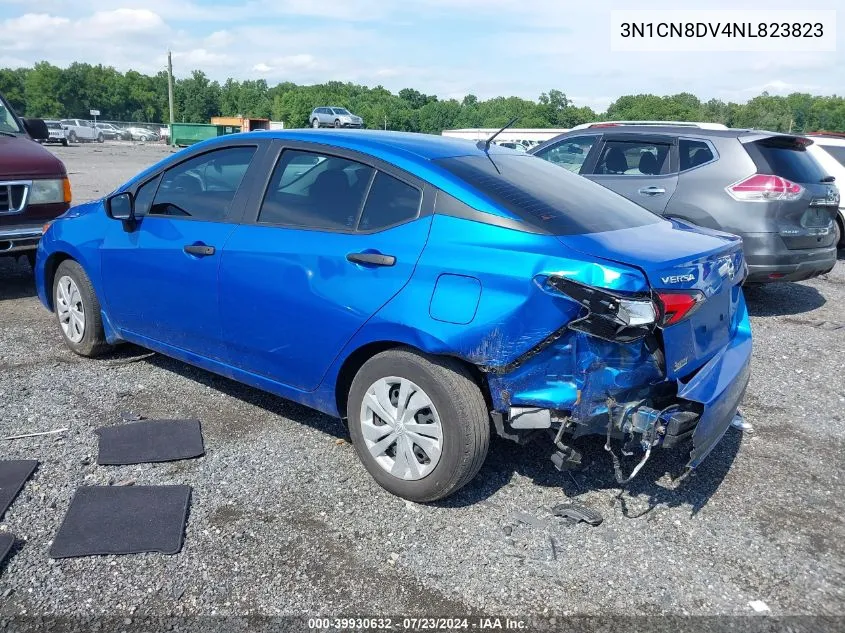 2022 Nissan Versa 1.6 S Xtronic Cvt VIN: 3N1CN8DV4NL823823 Lot: 39930632