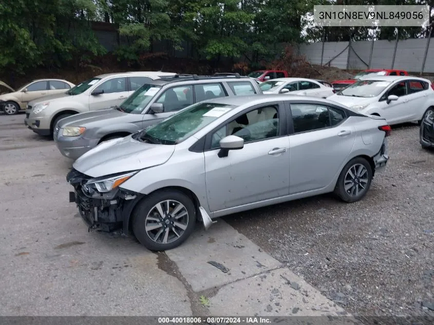 3N1CN8EV9NL849056 2022 Nissan Versa 1.6 Sv Xtronic Cvt