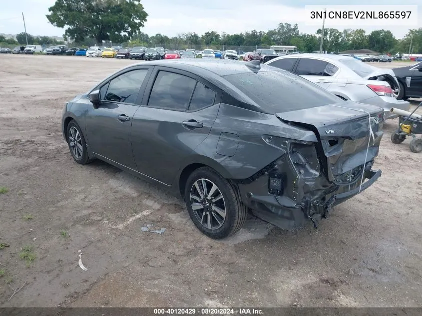 3N1CN8EV2NL865597 2022 Nissan Versa Sv