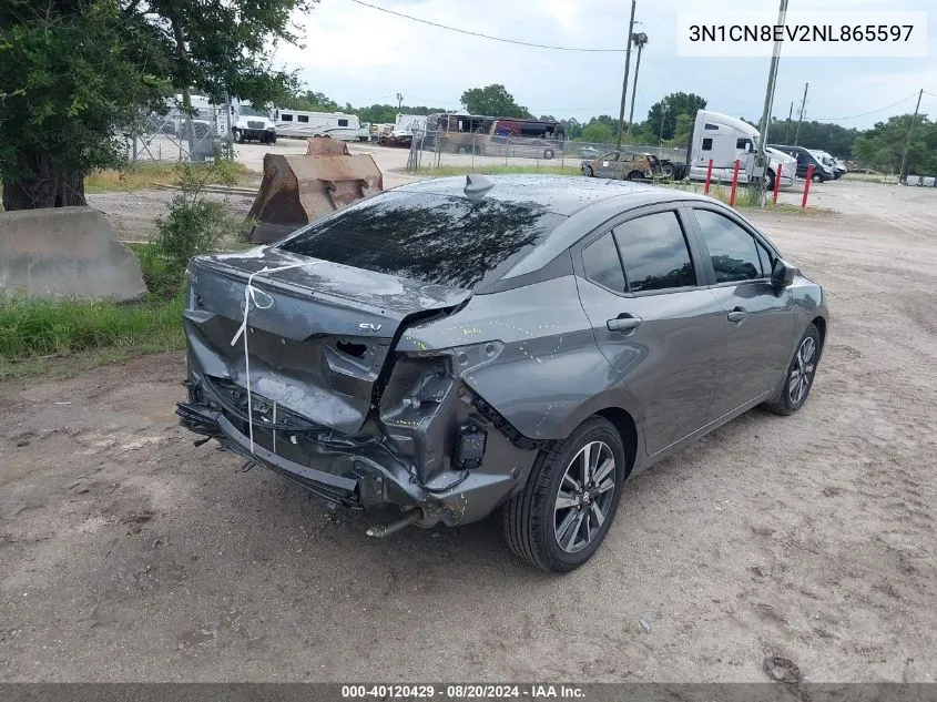 3N1CN8EV2NL865597 2022 Nissan Versa Sv