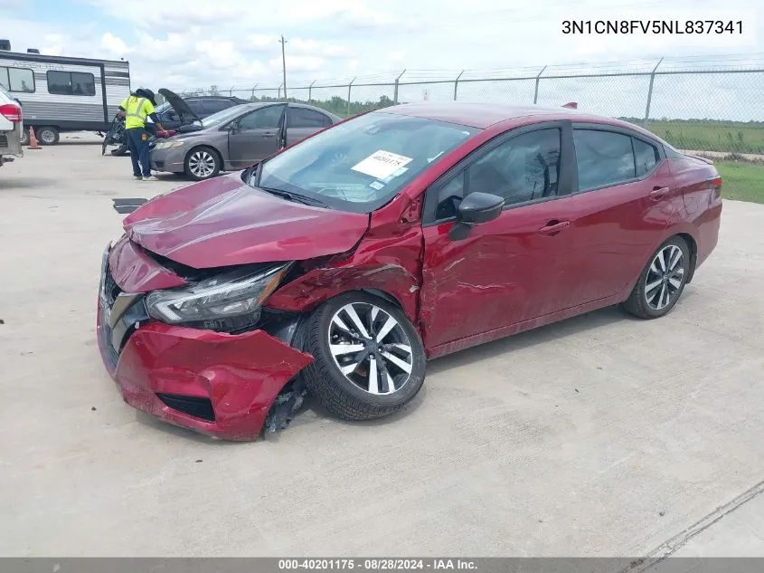 2022 Nissan Versa 1.6 Sr Xtronic Cvt VIN: 3N1CN8FV5NL837341 Lot: 40201175