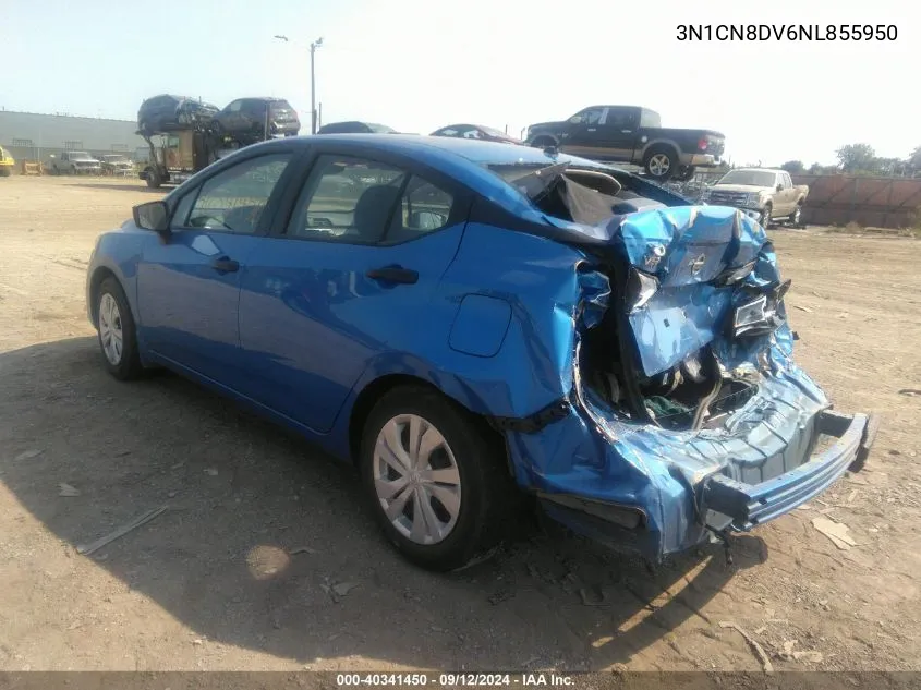 2022 Nissan Versa 1.6 S Xtronic Cvt VIN: 3N1CN8DV6NL855950 Lot: 40341450