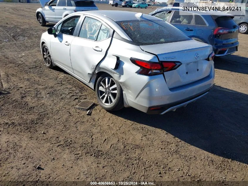 2022 Nissan Versa 1.6 Sv Xtronic Cvt VIN: 3N1CN8EV4NL849241 Lot: 40656653