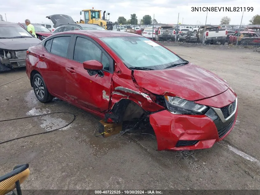 2022 Nissan Versa 1.6 Sv Xtronic Cvt VIN: 3N1CN8EV1NL821199 Lot: 40722525