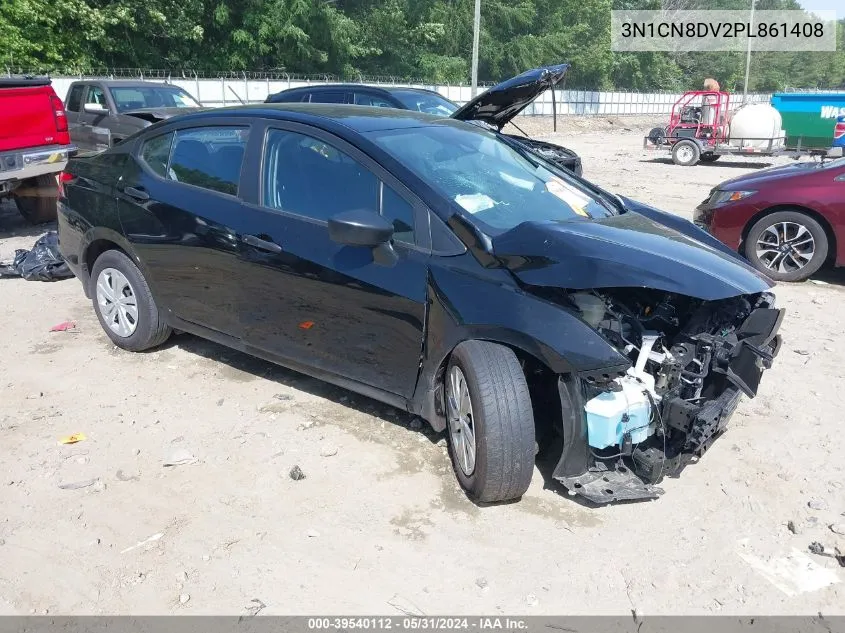 2023 Nissan Versa 1.6 S Xtronic Cvt VIN: 3N1CN8DV2PL861408 Lot: 39540112