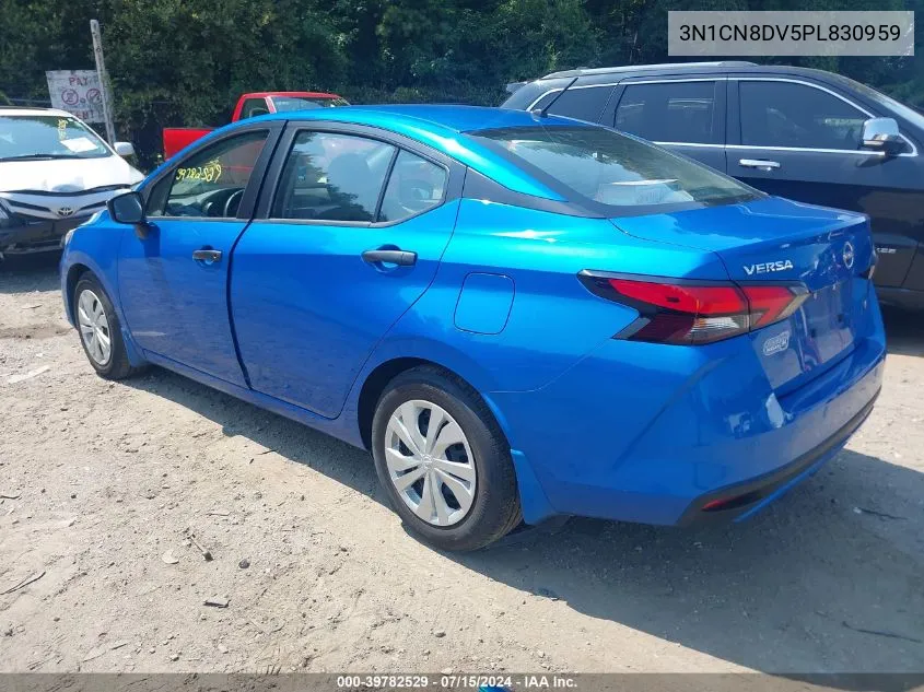 2023 Nissan Versa 1.6 S Xtronic Cvt VIN: 3N1CN8DV5PL830959 Lot: 39782529