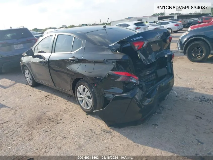 2023 Nissan Versa 1.6 S Xtronic Cvt VIN: 3N1CN8DV5PL834087 Lot: 40341463