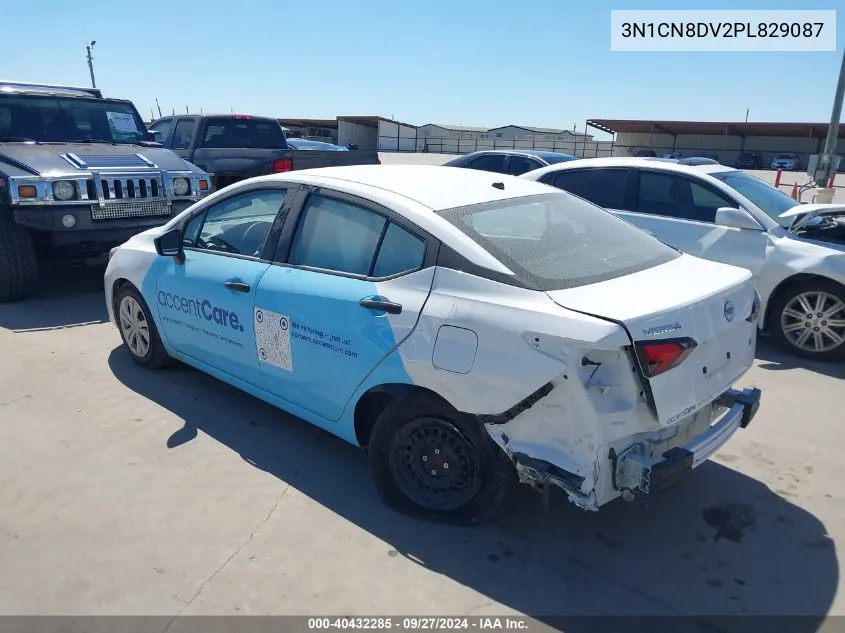 2023 Nissan Versa 1.6 S Xtronic Cvt VIN: 3N1CN8DV2PL829087 Lot: 40432285