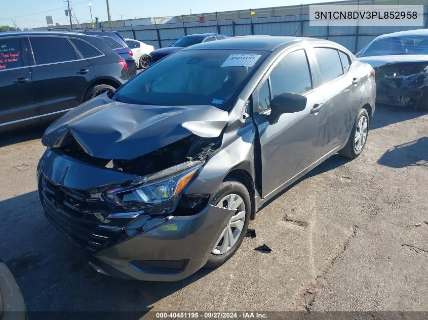 2023 Nissan Versa 1.6 S Xtronic Cvt VIN: 3N1CN8DV3PL852958 Lot: 40451195