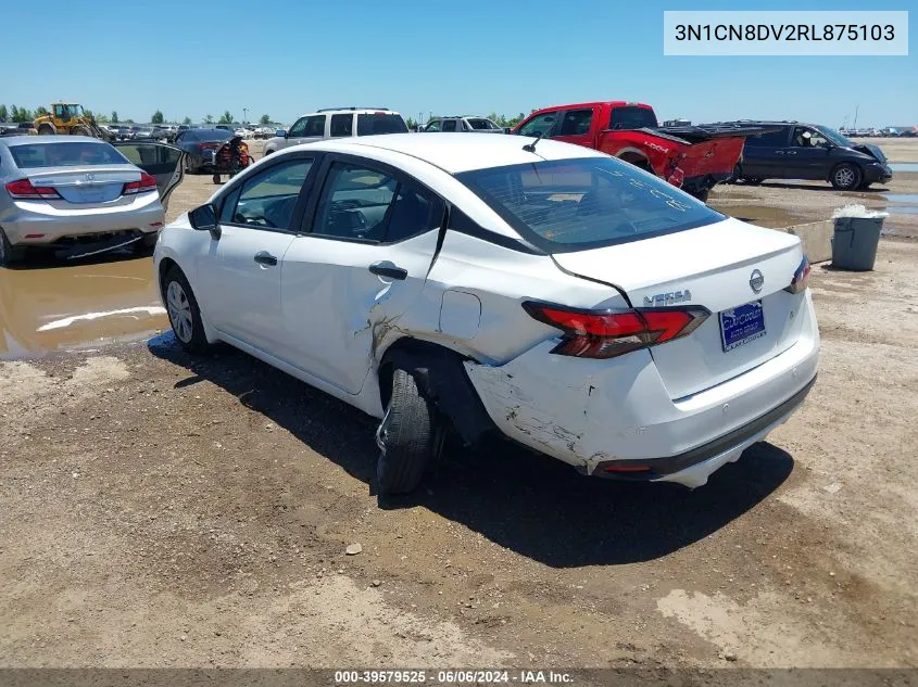 2024 Nissan Versa 1.6 S VIN: 3N1CN8DV2RL875103 Lot: 39579525