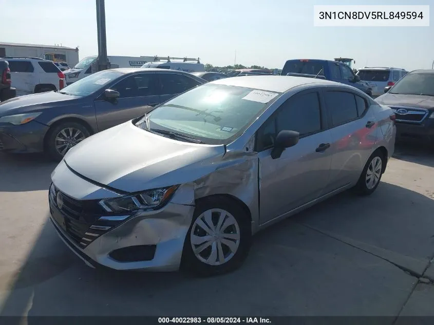 2024 Nissan Versa 1.6 S VIN: 3N1CN8DV5RL849594 Lot: 40022983