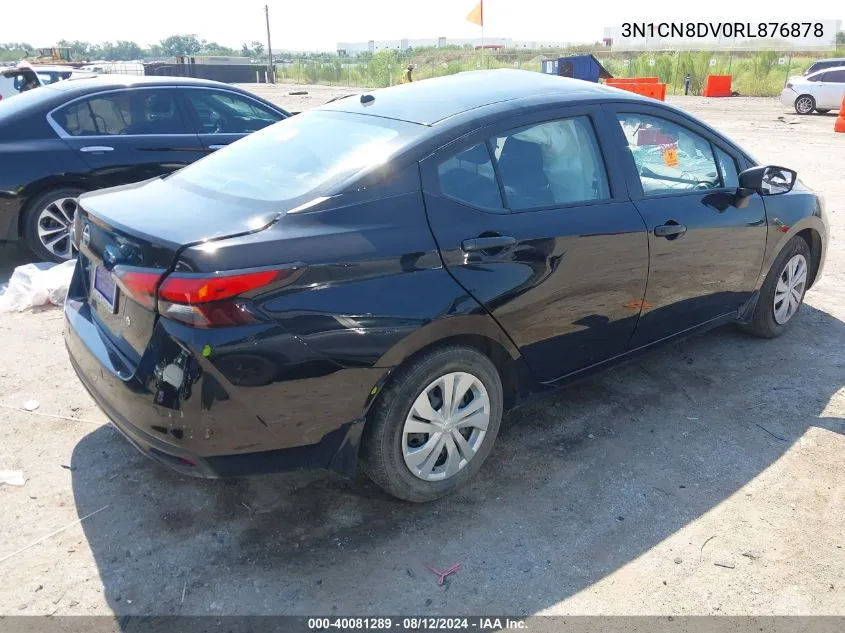 2024 Nissan Versa 1.6 S VIN: 3N1CN8DV0RL876878 Lot: 40081289