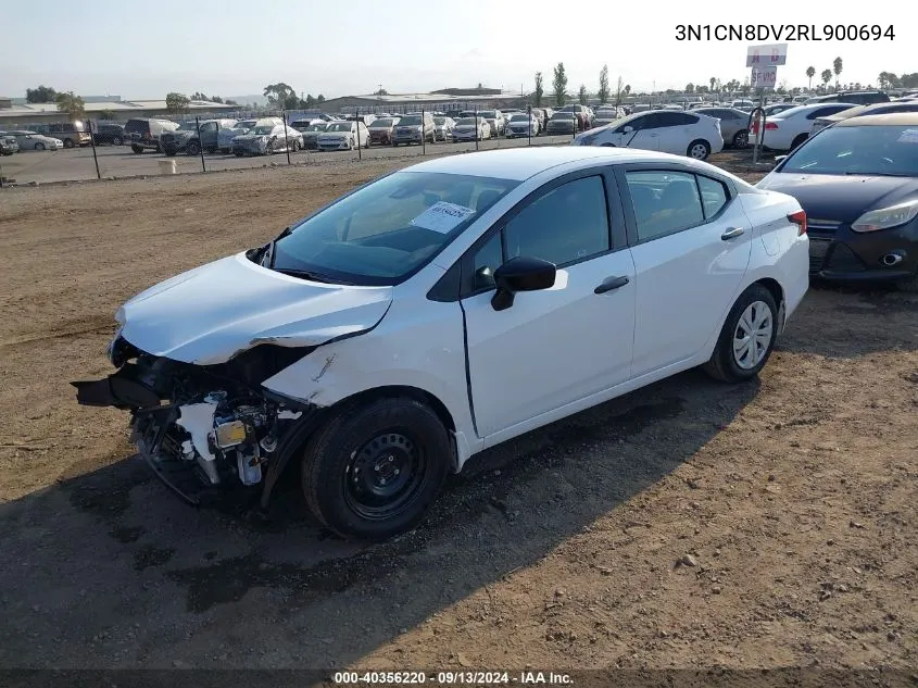 2024 Nissan Versa 1.6 S VIN: 3N1CN8DV2RL900694 Lot: 40356220