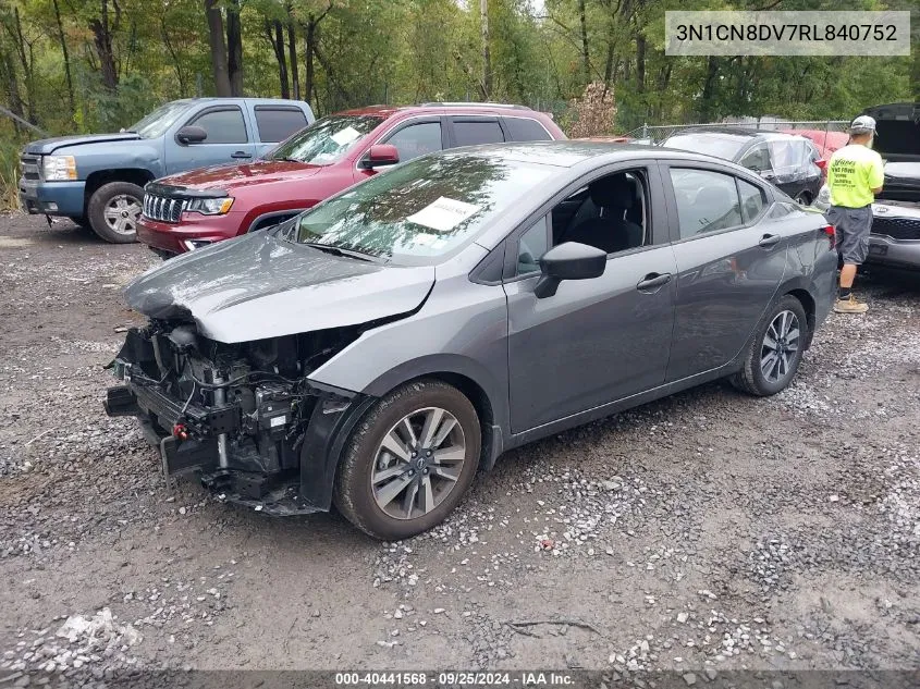 2024 Nissan Versa 1.6 S VIN: 3N1CN8DV7RL840752 Lot: 40441568