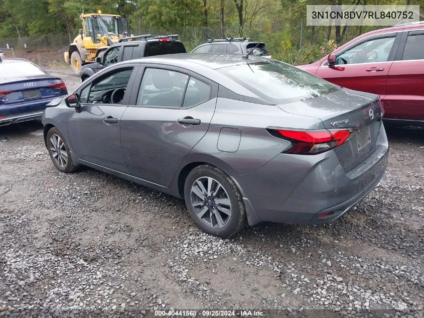 2024 Nissan Versa 1.6 S VIN: 3N1CN8DV7RL840752 Lot: 40441568