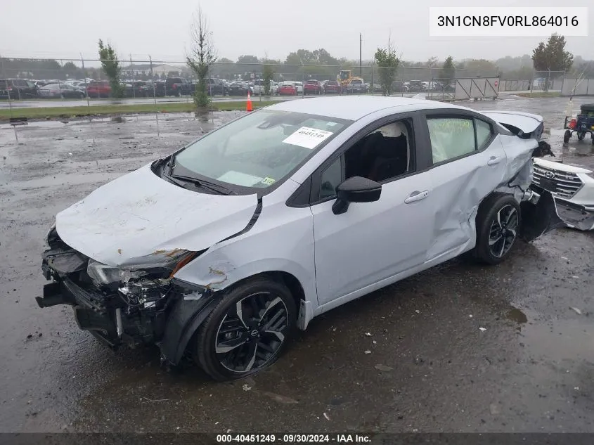 2024 Nissan Versa Sr VIN: 3N1CN8FV0RL864016 Lot: 40451249