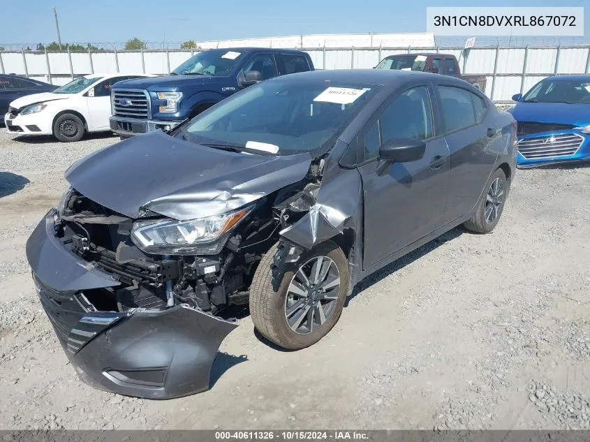 2024 Nissan Versa 1.6 S VIN: 3N1CN8DVXRL867072 Lot: 40611326