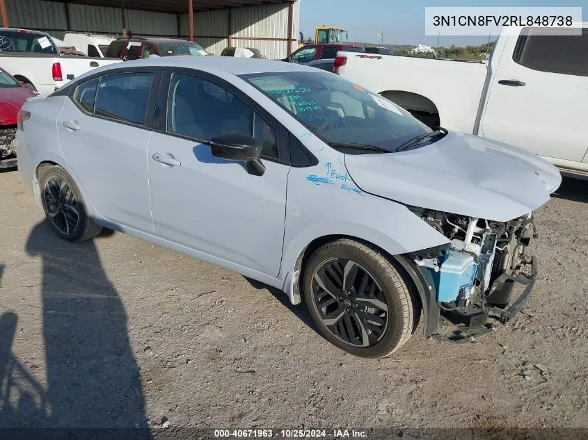 2024 Nissan Versa 1.6 Sr VIN: 3N1CN8FV2RL848738 Lot: 40671963