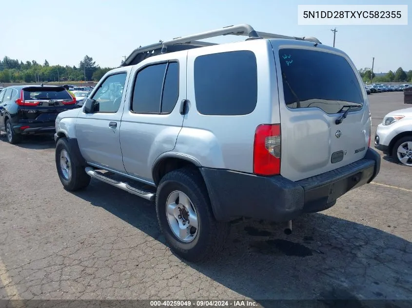 2000 Nissan Xterra Xe I4 VIN: 5N1DD28TXYC582355 Lot: 40259049