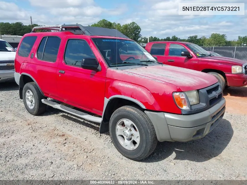 2000 Nissan Xterra Se/Xe VIN: 5N1ED28T4YC573221 Lot: 40306633