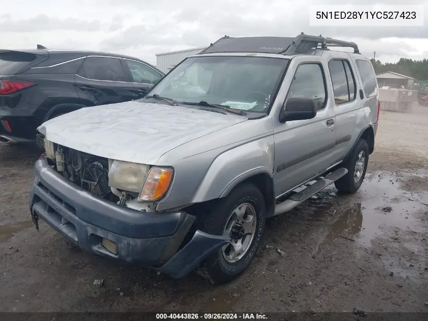 2000 Nissan Xterra Se/Xe VIN: 5N1ED28Y1YC527423 Lot: 40443826