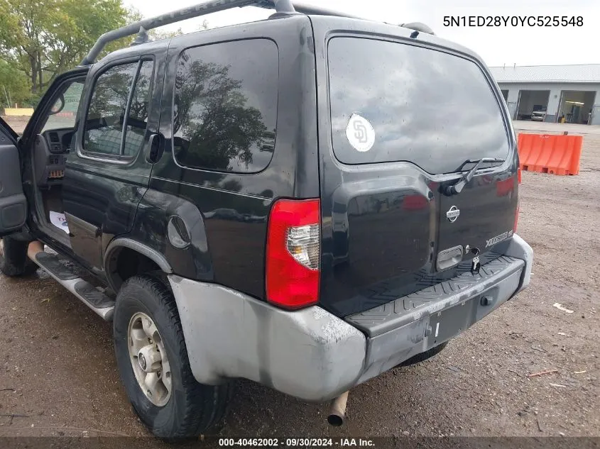 2000 Nissan Xterra Xe/Se VIN: 5N1ED28Y0YC525548 Lot: 40462002