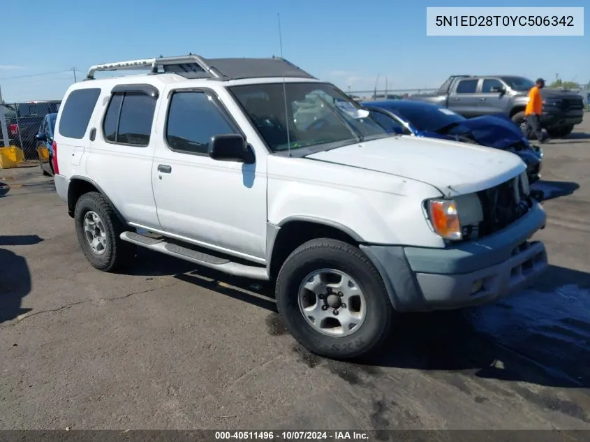 2000 Nissan Xterra Se/Xe VIN: 5N1ED28T0YC506342 Lot: 40511496